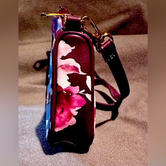 Rampage Purple And Pink Floral Hobo Shoulder Bag NWT MSRP $58 Purse Short - Picture 3 of 11